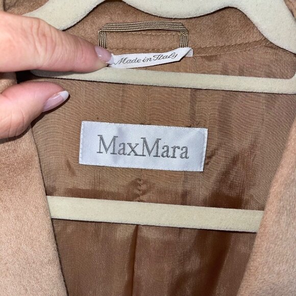 Max Mara Womens 100% Camel Hair Pant Suit Size 12 Corda Relaxed Classic - Picture 6 of 16